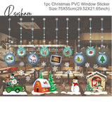 Christmas Window Stickers Merry Decorations For Home Wall Sticker Kids Room Decals New Year 16