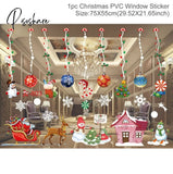 Christmas Window Stickers Merry Decorations For Home Wall Sticker Kids Room Decals New Year 17