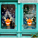 Christmas Window Stickers Merry Decorations For Home Wall Sticker Kids Room Decals New Year 28