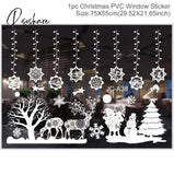 Christmas Window Stickers Merry Decorations For Home Wall Sticker Kids Room Decals New Year 9