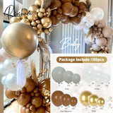 Coffee Brown Balloon Garland Arch Kit Wedding Birthday Party Decor Kids Baloon Baby Shower Globos