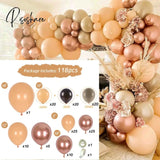 Coffee Brown Balloon Garland Arch Kit Wedding Birthday Party Decor Kids Baloon Baby Shower Globos