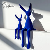 Creative Rabbit Statue Nordic Home Living Room Decoration Kawaii Decor Desk Accessories Miniatures