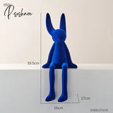 Creative Rabbit Statue Nordic Home Living Room Decoration Kawaii Decor Desk Accessories Miniatures