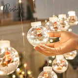 Curtain LED String Lights 8 Modes Christmas Balls Light Decoration Holiday Wedding Fairy Garland Lights for Bedroom Outdoor Home