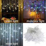 Curtain Led String Lights 8 Modes Christmas Balls Light Decoration Holiday Wedding Fairy Garland