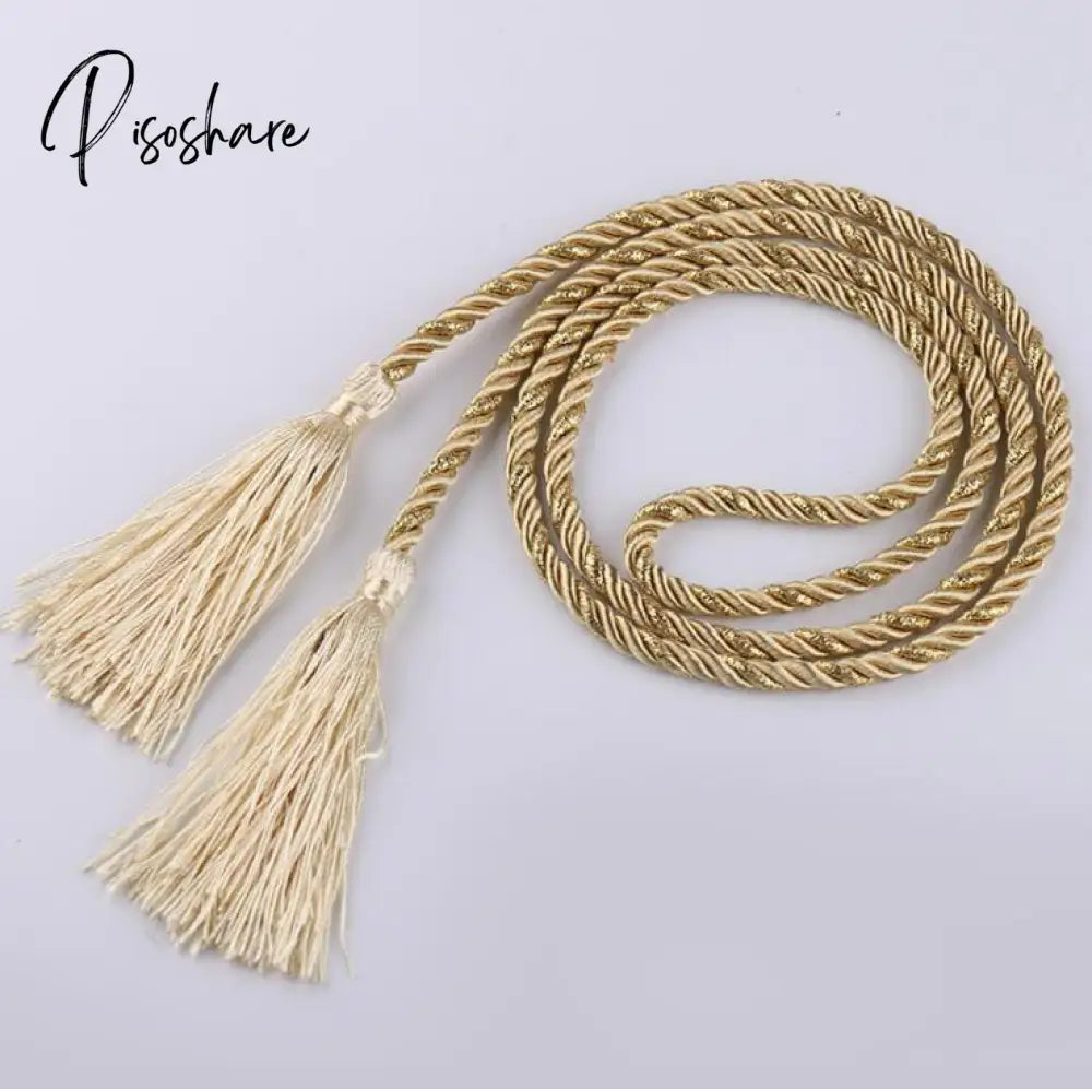 Curtain Tassel Accessories Brushes Curtain Rope Decorative Straps Tassel Pendant 12 Colors Beige