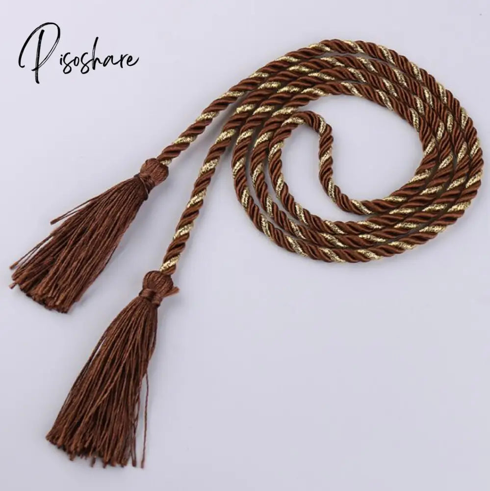 Curtain Tassel Accessories Brushes Curtain Rope Decorative Straps Tassel Pendant 12 Colors Brown