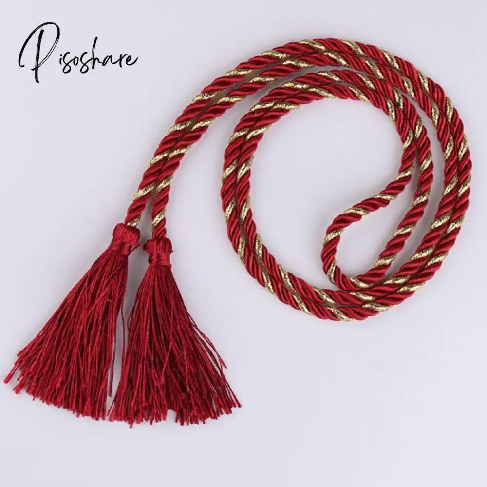 Curtain Tassel Accessories Brushes Curtain Rope Decorative Straps Tassel Pendant 12 Colors Dark Red