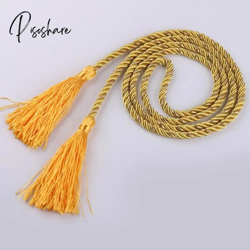 Curtain Tassel Accessories Brushes Curtain Rope Decorative Straps Tassel Pendant 12 Colors Yellow