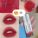 Cute Mirror Lipstick Makeup Matte Texture Waterproof Long Lasting Sweat Resistant Rich Color Silky