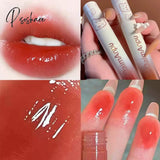 Cute Mirror Lipstick Makeup Matte Texture Waterproof Long Lasting Sweat Resistant Rich Color Silky