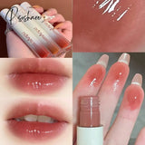 Cute Mirror Lipstick Makeup Matte Texture Waterproof Long Lasting Sweat Resistant Rich Color Silky