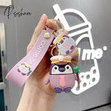 Cute Penguin Doll Keys Keychain Girls Cartoon Car Keyring Kawaii Women Bag Accessories Creative