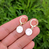 Cute Round Similing Face Huggies Hoop Earrings For Women Fashion Girls Multicolor Enamel Hanging