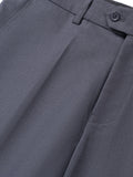 Stylish Classic Fit Dress Pants - Men's Formal Solid Color Suit Pants for Spring Summer Business and Special Occasions - High-Quality Fabric, Comfortable Wear, and Versatile Design