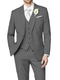 3-Piece Formal Suit Set - Classic One-Button Jacket, Single-Breasted Vest, and Fitted Pants for Business Dinners, Weddings, and Parties - High-Quality Fabric, Comfortable Fit, and Versatile Style