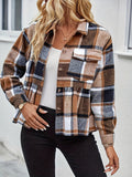 Women's Plaid Pattern Long Sleeve Shirt - Casual, Single-Breasted, Perfect for Spring and Fall, Comfortable Women's Clothing for Daily Wear