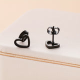 Stainless Steel Stud Earrings Simple Style Heart Shape Earrings Women's Jewelry For Prom Party