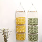 Multi-Pocket Wall-Mounted Storage Bag - Versatile Hanging Organizer for Dorms, Bedrooms & Bathrooms | Space-Saving Design with Easy-Access Pockets for Books, Toys, and More, Bedroom Organizer|Checkered Pattern|Soft Material,
