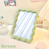 Floral Portable Makeup Mirror - Corrugated Tabletop Vanity Mirror with Polished Plastic Frame, Unscented, No Battery Required, Easy Carry Design for Women