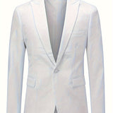 Men's Stylish Corduroy Blazer with Distinctive Pattern - Elegant Lapel Design for Formal Occasions & Casual Charm