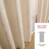 1pc Bronzing Silvery Branch Blackout Curtain - Modern, Simple, Bedroom, Balcony, Living Room, Floating Window, Office Decoration, Light Blocking, Room Darkening, Stylish, Versatile