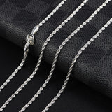 Twist Chain Necklace Size 16 In, 18 In, 20 In, 22 In, 24 In, 26 In, 28 In, 30 In, father's day gift