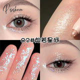 Diamond Glitter Eyeshadow Liner Pencil Eye Makeup Highlighter Waterproof Matte Pink Silkworm