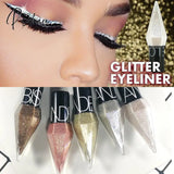 Diamond Shiny Liquid Eyeliner Pearlescent Waterproof Silver Rose Gold Glitter Sequins Eye Shadow