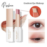 Double Color Glitter Eye Shadow Stick Matte Eyeshadow Makeup Waterproof Bicolor Shimmer Cosmetics