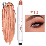 Double Head Eye Shadow Stick Waterproof Cosmetic Eyeshadow Pen Highlighter Cream Pencil For Women