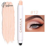 Double Head Eye Shadow Stick Waterproof Cosmetic Eyeshadow Pen Highlighter Cream Pencil For Women