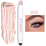 Double Head Eye Shadow Stick Waterproof Cosmetic Eyeshadow Pen Highlighter Cream Pencil For Women