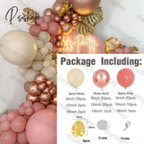 Dusty Pink Balloons Garland Kit Rose Gold Balloon Arch Wedding Valentine’s Day Decor Princess