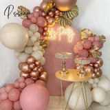 Dusty Pink Balloons Garland Kit Rose Gold Balloon Arch Wedding Valentine’s Day Decor Princess