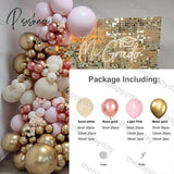 Dusty Pink Balloons Garland Kit Rose Gold Balloon Arch Wedding Valentine’s Day Decor Princess