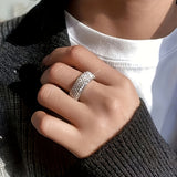 1pc Titanium Steel Ring For Man And Women, For Couple