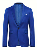 Men's Semi-formal Blazer, Two Button Flap Pocket Suit Jacket