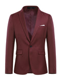 Men's Semi-formal Blazer, Two Button Flap Pocket Suit Jacket