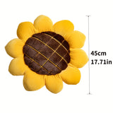 [Cozy Polyester] Sunflower Plush Pillow - Cozy Polyester Cover - Home Decor Accents