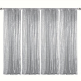 2/4pcs Vibrant Multi-Color Sequin Backdrop Curtain - Sparkling Photography Prop, Birthday Party Decor, Wedding Decoration, Home Decor Accent - Reusable, Easy to Hang, Durable, and Versatile Background Curtain for Memorable Mo