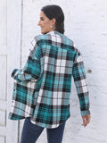 Chic & Elegant Women's Plaid Lapel Shirt - Easy-Care, Durable Casual Wear for Spring/Fall, Perfect for Every Occasion