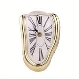 Silent Minimalist Roman Numeral Clock - Vintage Creative Twist Wall Clock for Home Bedroom Living Room