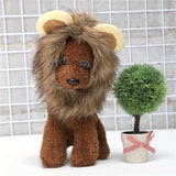 1pc Adjustable Lion Mane Wig Cap for Puppies & Kittens - Cozy Polyester Pet Headgear with Ears - Ideal for Autumn & Winter Photo Shoots, Christmas & New Year Decorations - For Pet Owners - Fun & Festive Pet Accessory - Perfec
