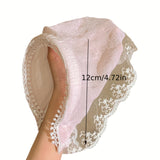 [Chic Sun Protection Triangle Scarf] Elegant Lace Knit Triangle Scarf - Chic Sun Protection Headband for Women, Cute & Sweet Style, Summer, Dopamine, Hairband