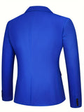 3-Piece Mens Solid Color Suit Set - Classic Lapel Blazer Jacket, Vest, and Pants - Perfect for Wedding Banquet, Business Casual Events, and Formal Occasions - High-Quality Polyester Blend, Regular Fit, and Multiple Pockets