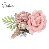 Elegant Flower Hair Clips For Women Girls 8 Style Big Holiday Sand Beach Bridal Accessories 03