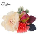 Elegant Flower Hair Clips For Women Girls 8 Style Big Holiday Sand Beach Bridal Accessories 06