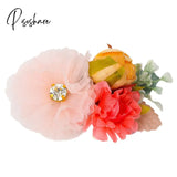 Elegant Flower Hair Clips For Women Girls 8 Style Big Holiday Sand Beach Bridal Accessories 07